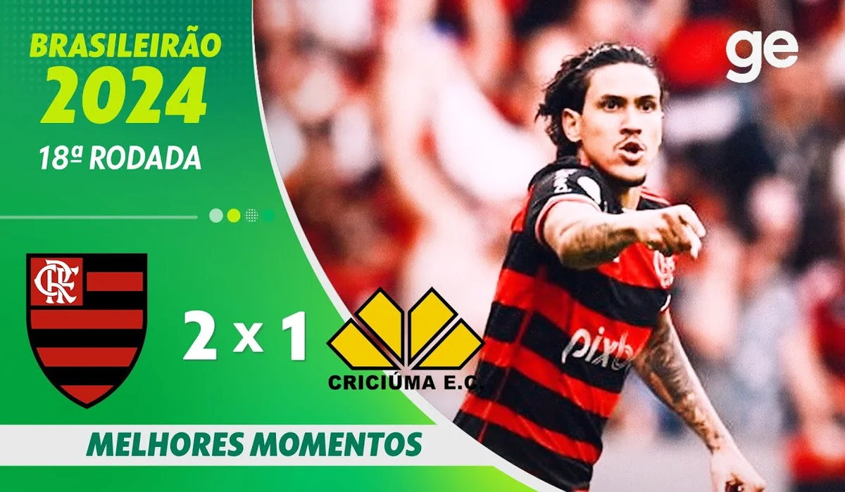 MELHORES MOMENTOS FLAMENGO 2 X 1 CRICIÚMA EM 20 DE JULHO DE 2024.